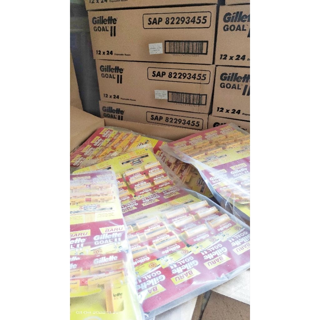 GILETTE goal II KUNING (PAKET KARTONAN ISI 12 LEMBAR)