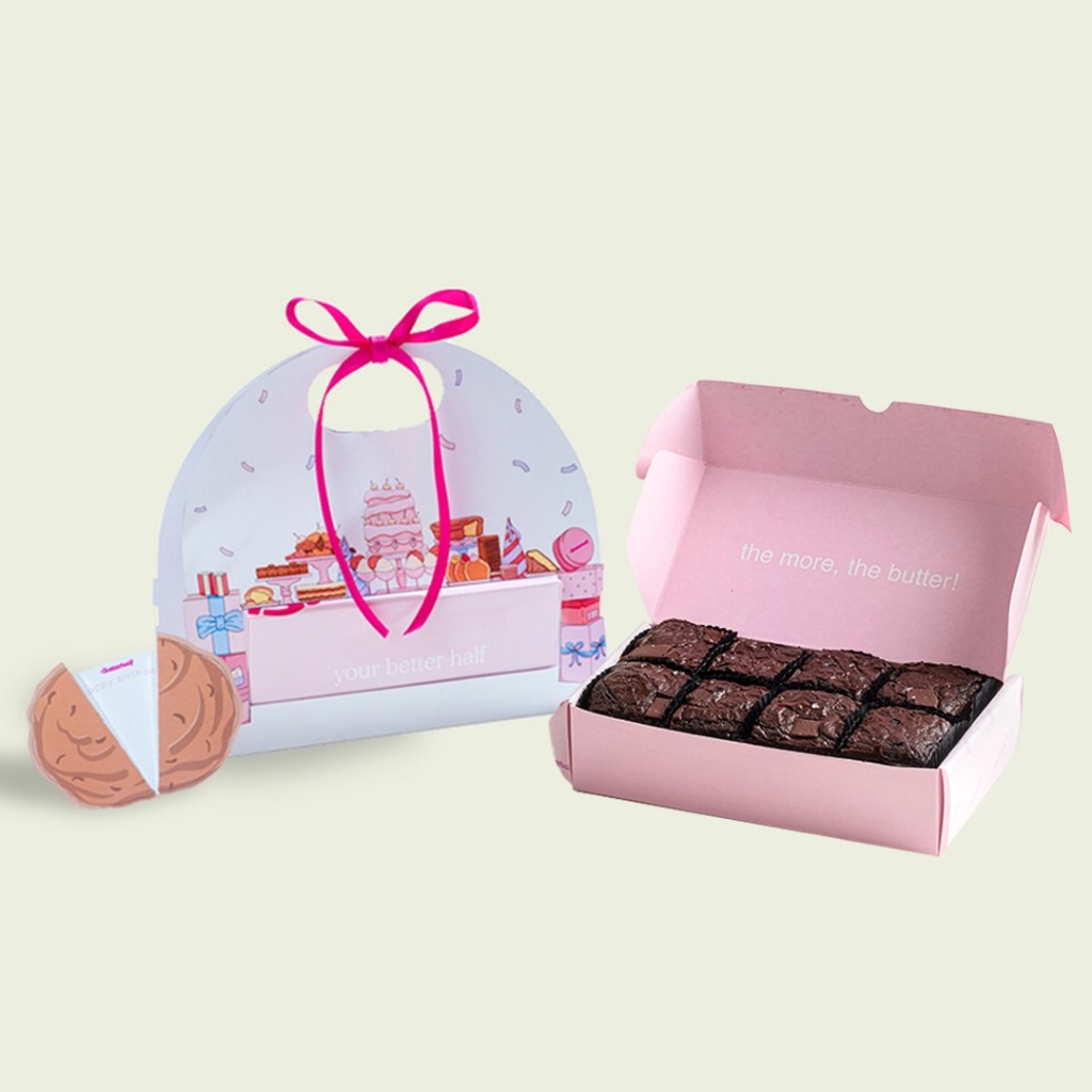 

BROWNIES Choco Fudge HALF + Carrier Gift Set