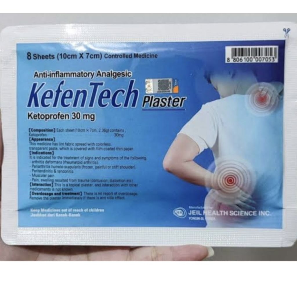 Kefentech plaster koyo nyeri sendi dan otot isi 8 sheet
