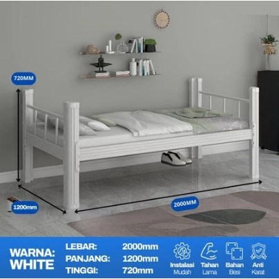( GARANSI 12 BULAN ) RANJANG BESI RANJANG TINGKAT RANJANG TINGKAT 2 SUSUN TEMPAT TIDUR TINGKAT MIMIM