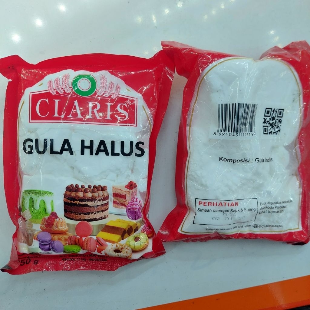 

Gula halus claris 250gr/gula halus premium