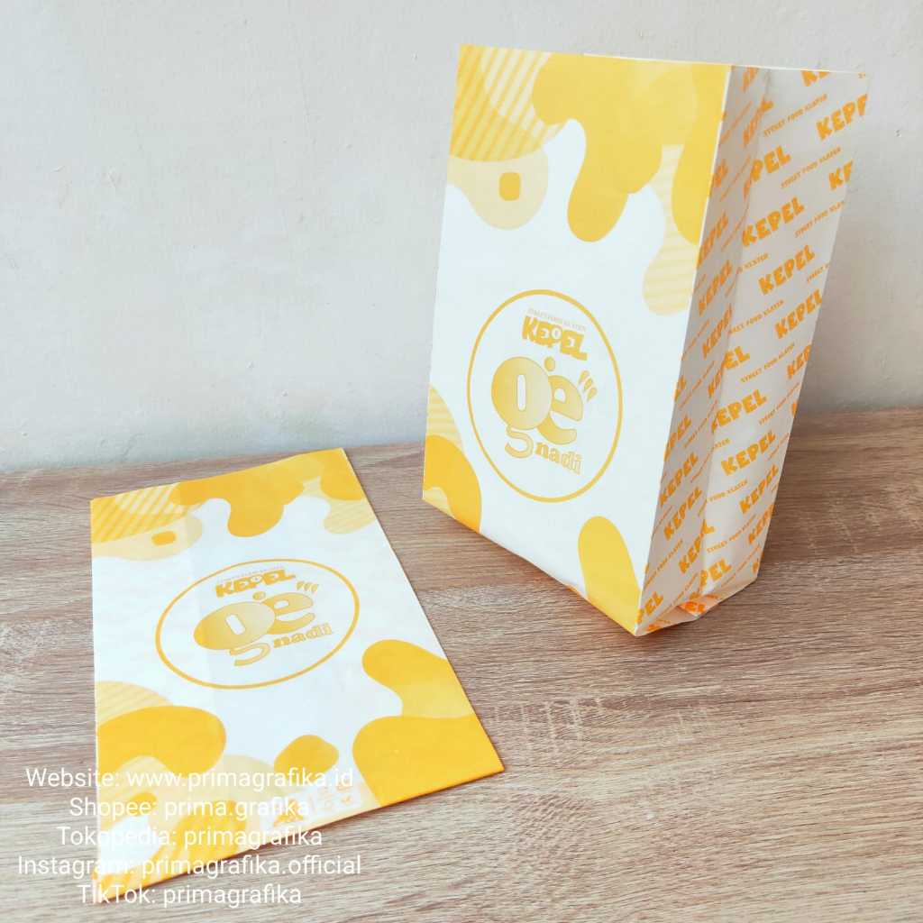 

Custom Paper Bag 18 x 9 x 19 Foodgrade - Paperbag / Kantong Kertas / Kemasan / Packaging