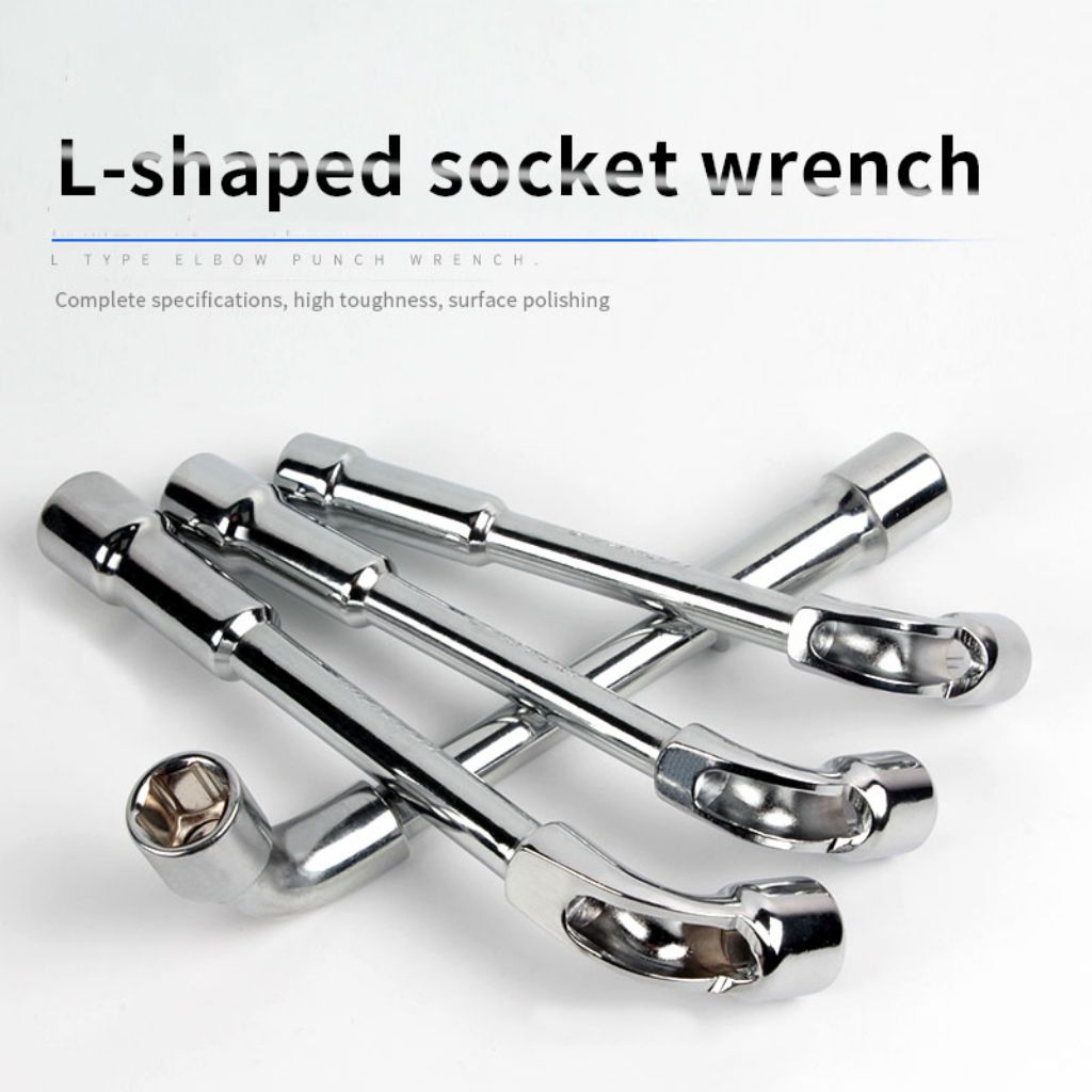 Kunci Sok L Allen Key Tubular 8mm / Kunci Socket Type L CR-V Ratchet Spanner Sok Sock Shock Wrench