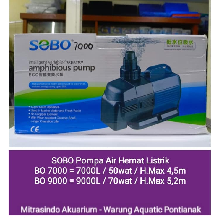Sobo BO 7000 Pompa Air Celup Kolam Aquarium