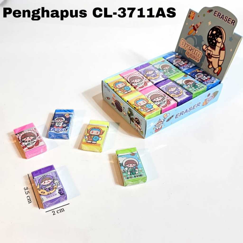 

SOS Penghapus Segi Fancy 2x3.5cm (30pcs) / Eraser / Stip /Setip