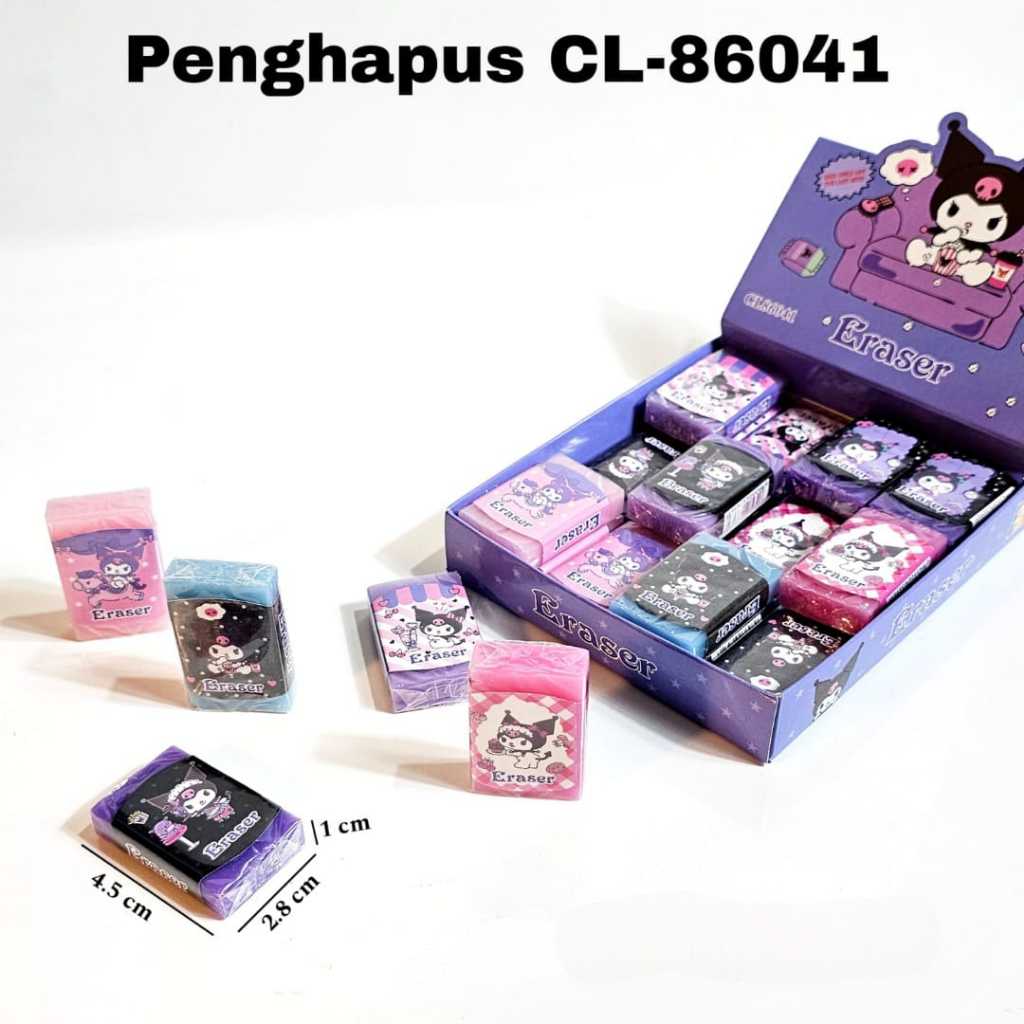 

SOS Penghapus Segi Fancy Transparant 2.8 x 4.5 cm (24pc) / Eraser / Stip /Setip