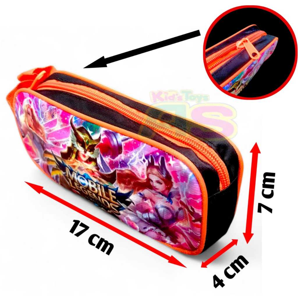 

TEPAK PENSIL MOTIF MOBILE LEGENDS - TEPAK PENSIL UK 17CM - TEPAK PENSIL ANAK MOTIF