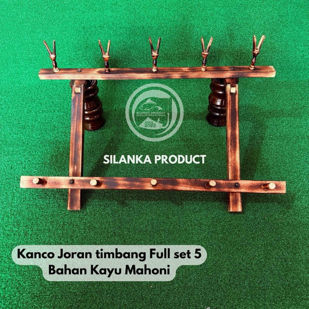 Kanco/ Dudukan Joran Timbang Fullset Bahan Kayu Mahoni