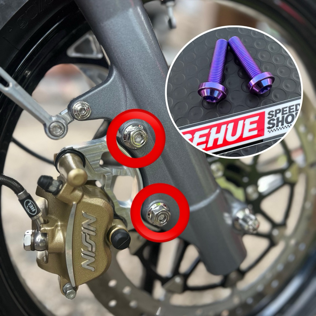 Baut titanium breket kaliper fizr jupiter vega panjang 3,5cm