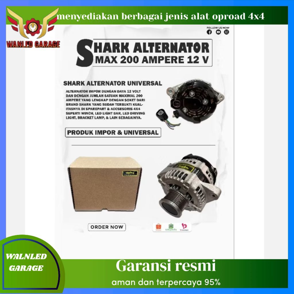 Alternator Mobil Universal Dinamo Ampere 200 A