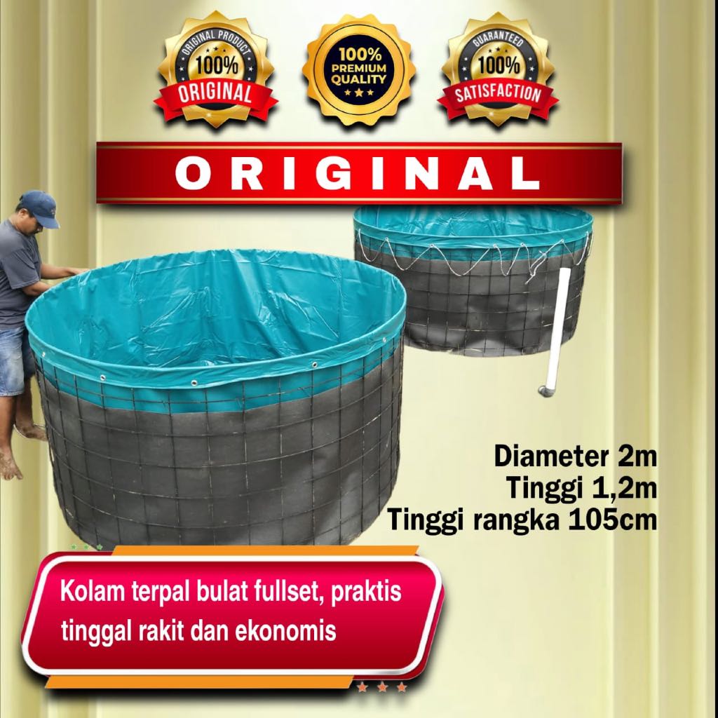 Kolam Terpal Bulat Diameter 2 Meter