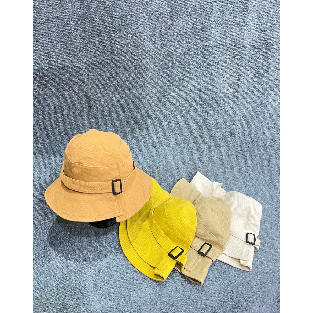 TOPI BUCKET HAT GESVER HIJABERS KUNING IMPORT