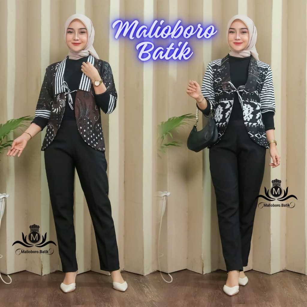 Malioboro Batik - Outer Batik Wanita Cardigan Batik Wanita Modern Kekinian