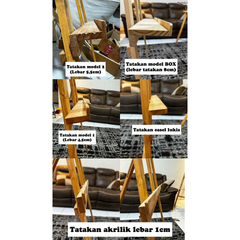 Standing Easel(Tatakan Naik Turun)Lukis/Box Flower/Foto Dan Akrilik/Cermin Original Terpercaya