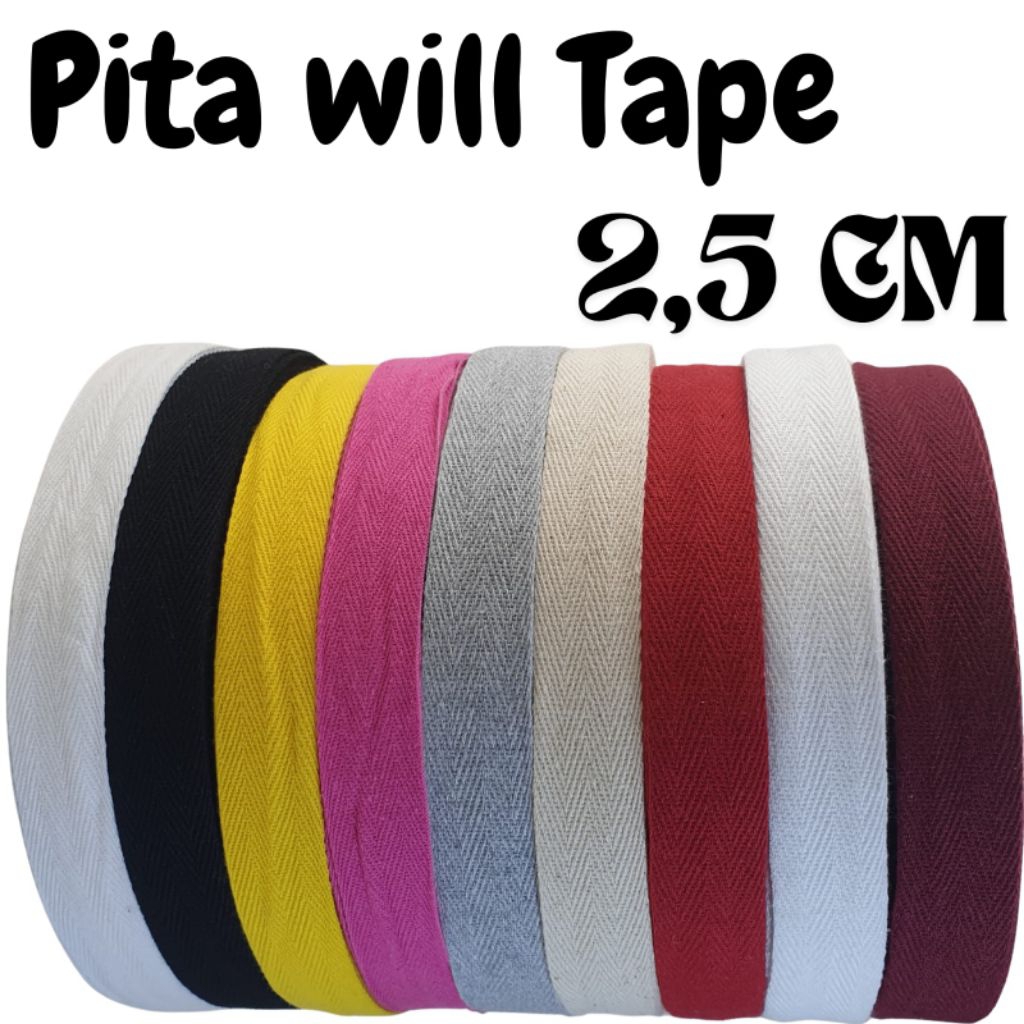 

2,5 CM - PITA KATUN TWILL TAPE | TALI GULING TWILL COTTON / TWILL COTTON