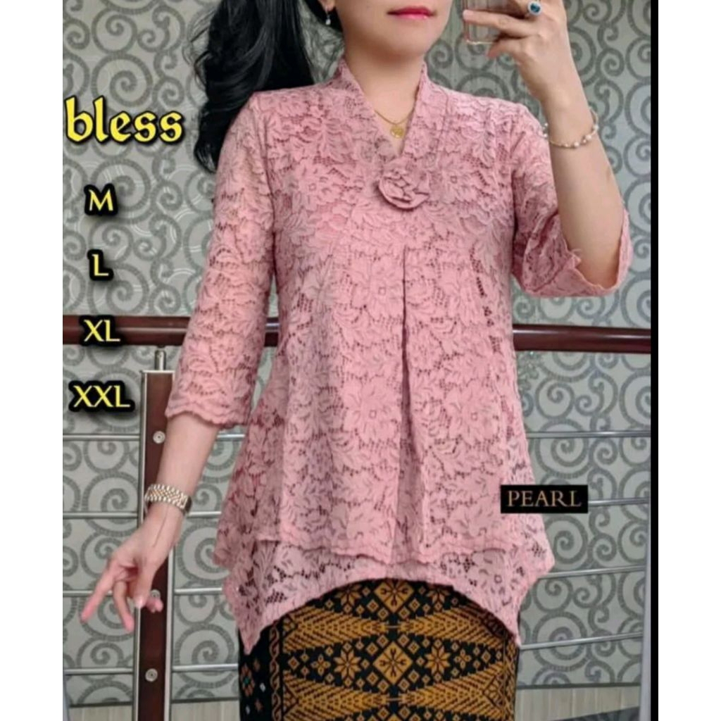 BF28 ATASAN WANITA HAMIL/BLUS BROKAT MAWAR WANITA JUMBO TERBARU