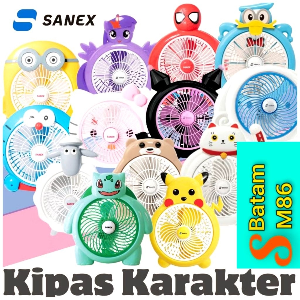 KIPAS ANGIN LISTRIK KARAKTER/KIPAS ANGIN KARTUN 8"INCH (BATAM)