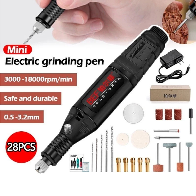 Gerenda listrik Bor Mini 132PCS 12V DC 15000 RPM Mini Drill Electric Engraver Grinder Gerinda Electr