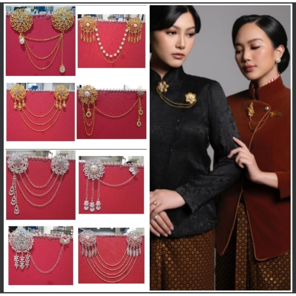 Bros kebaya Janggan/ Bros rantai kebaya/Bros Alpaka bali