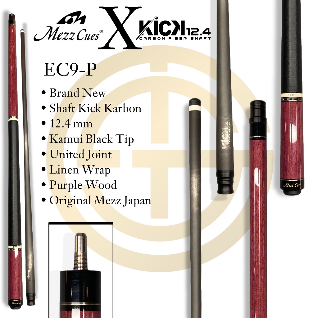 Butt Mezz Cues EC9-P X Kick Carbon Fiber Shaft 12.4