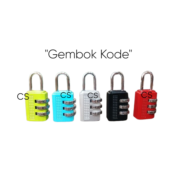 Gembok Angka Gembok koper Gembok kecil Kode 3 Digit Kunci Gembok Anti Maling