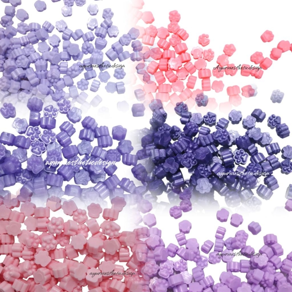 

AYURI - SEAL WAX BEADS PASTEL COLOUR (PAW PRINTS)