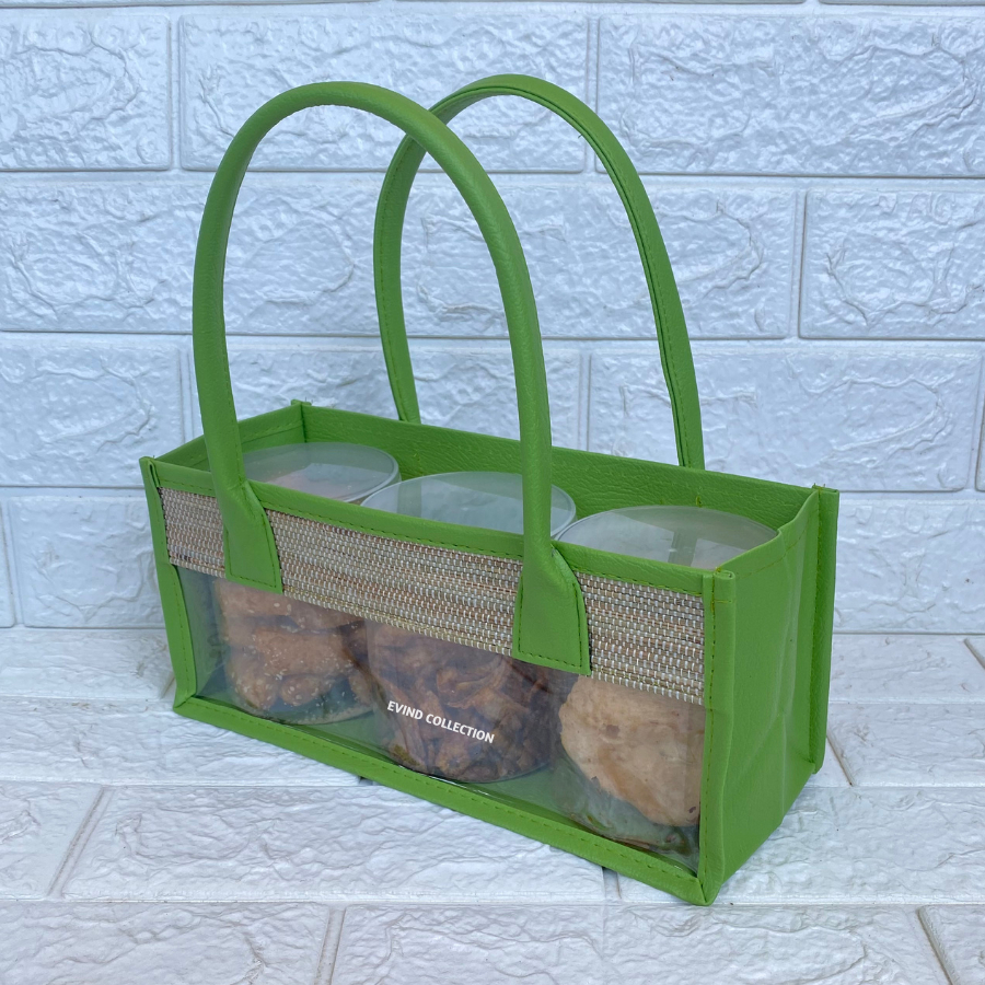 

Tas Parcel Mika Mendong (Hijau) Ukuran 3 Toples Siinder Tas Mika Hampers