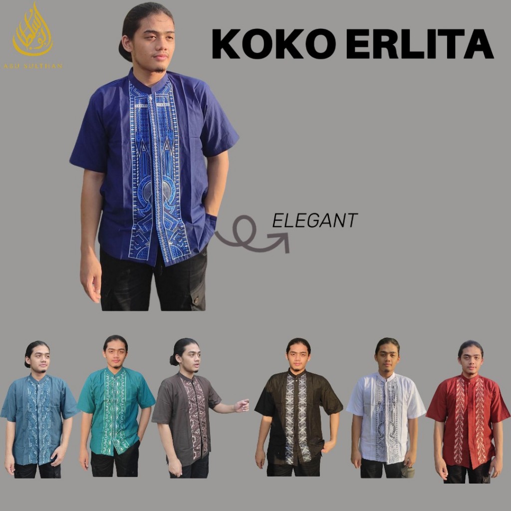 KOKO ERLITA LENGAN PENDEK / ATASAN MUSLIM / BAJU KOKO MURAH
