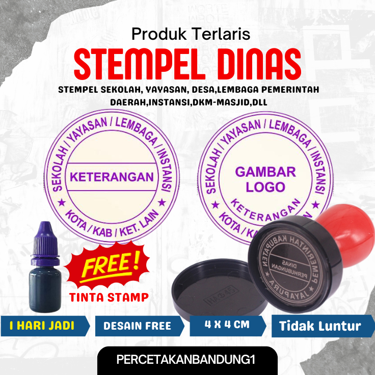 

Stempel Otomatis Cap Dinas Resmi – Stempel Instansi, Sekolah, Yayasan, Lembaga | Free Desain & Tinta