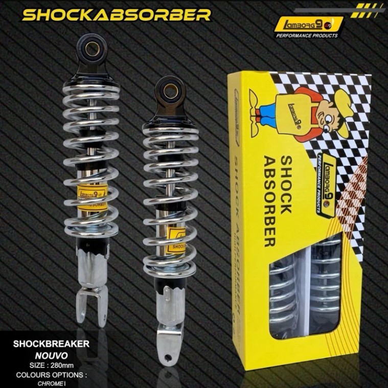 SHOCKBREAKER SHOCK BELAKANG NUOVO AEROX NON TABUNG CHROME 280MM