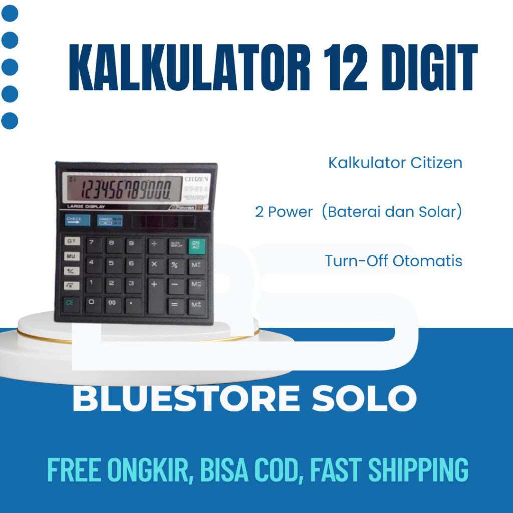 

Kalkulator 12 Digit Citize Calculator 12 Digit Kalkulator Mini Kalkulator Kerja