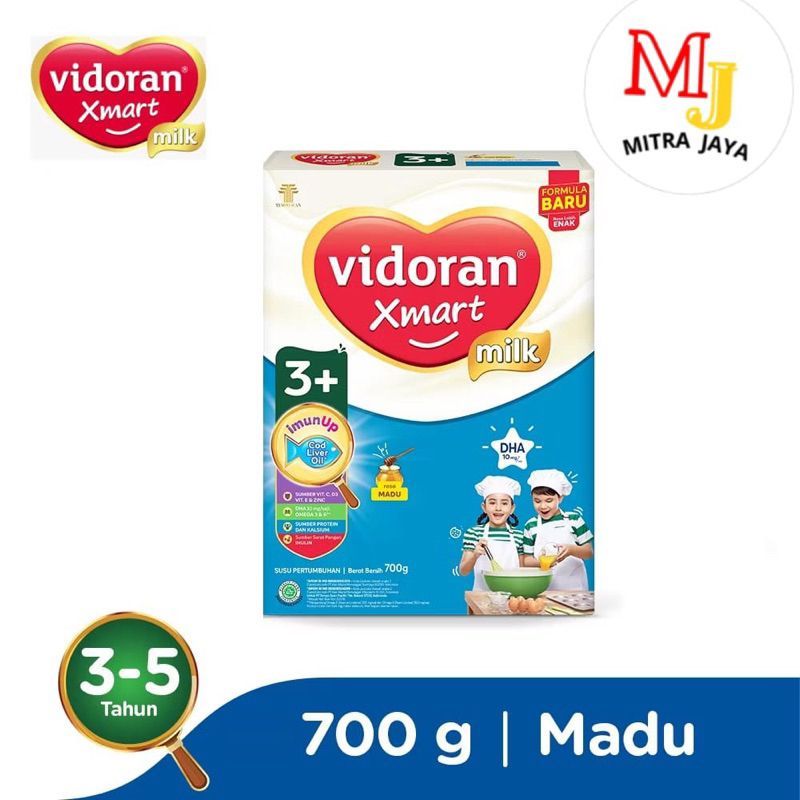 

Vidoran Xmart 3+ 700gr Susu Formula Pertumbuhan Anak 3-5 Tahun