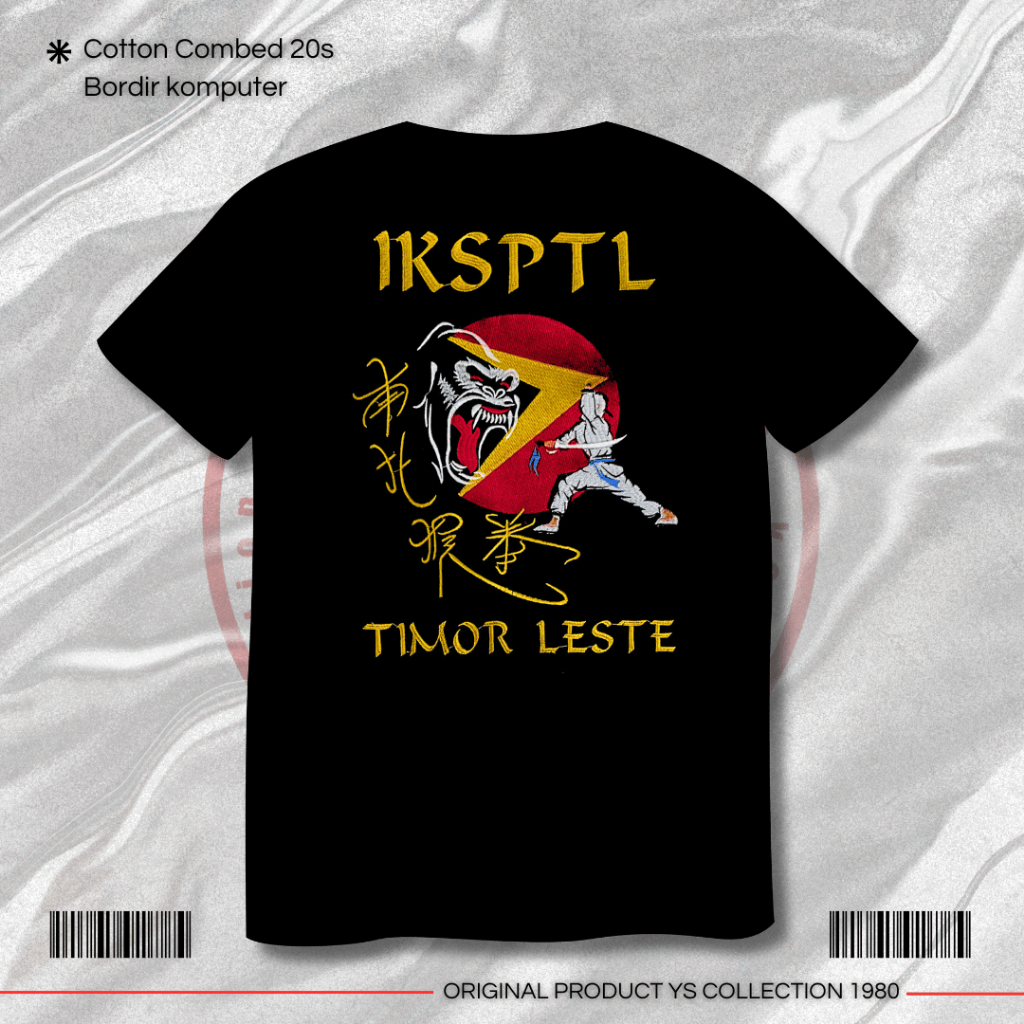 kaos kera sakti putra timor leste berbahan katun combed 20s | bordir komputer | kaos iksptl