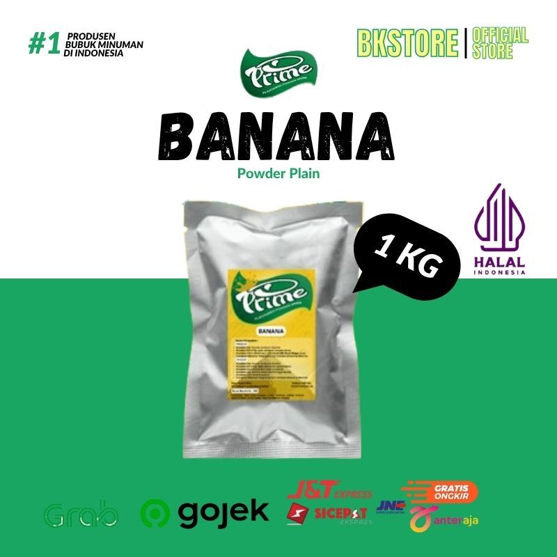 

Powder Prime Rasa Banana / Bubuk Minuman Tanpa Gula 1 kg - BANANA / Powder Drink Prime Banana / Bubuk Minuman Pisang 1kg / powder drink banana premium plain tanpa gula