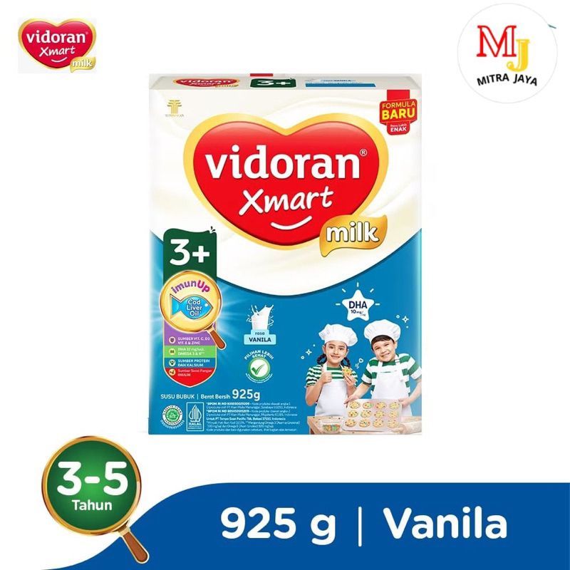 

Vidoran Xmart 3+ 925gr Susu Formula Pertumbuhan Anak 3-5 Tahun