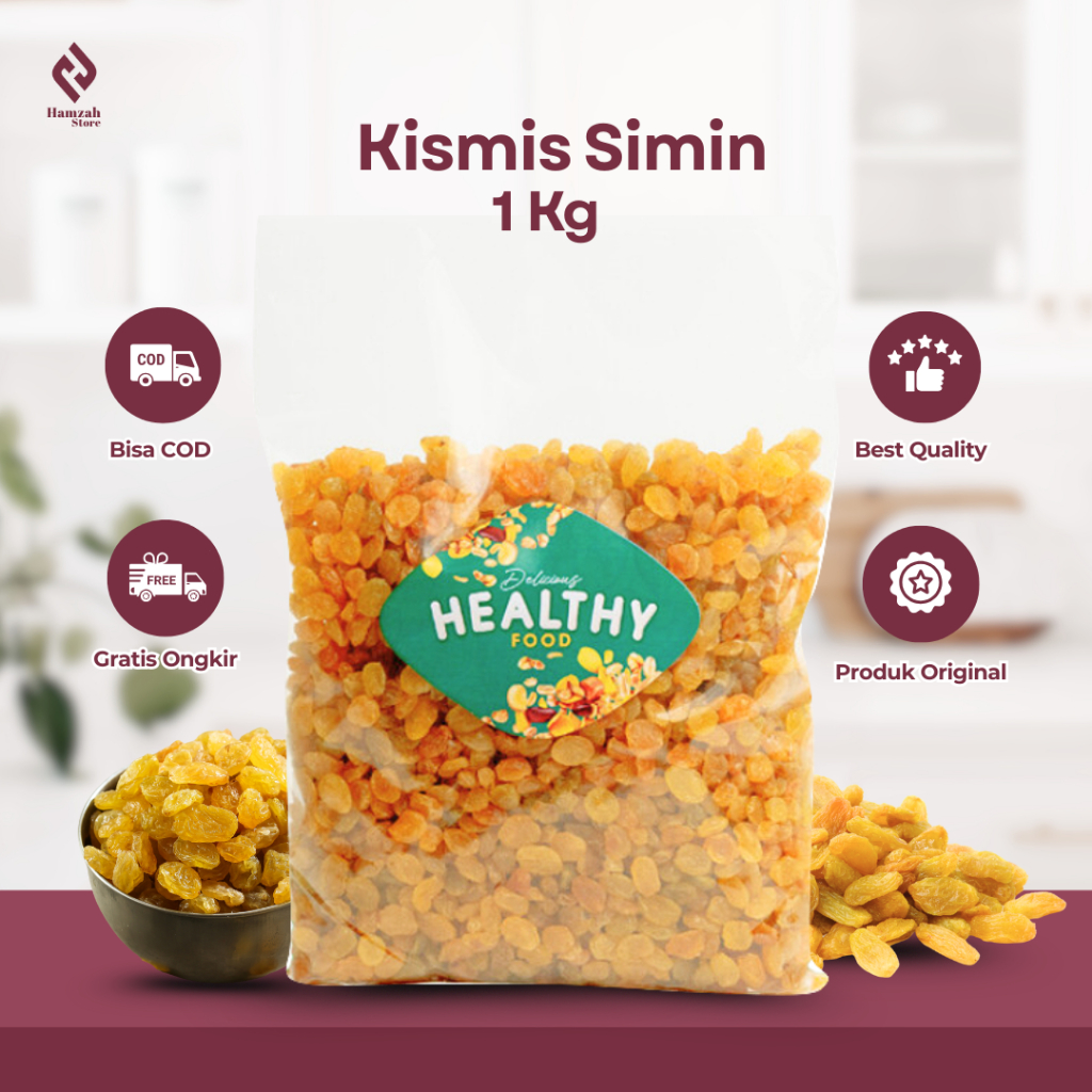 

Kismis Mutiara Manis 1 Kg / Kismis Raisin Star / Kismis Golden Oleh Oleh Haji Umroh