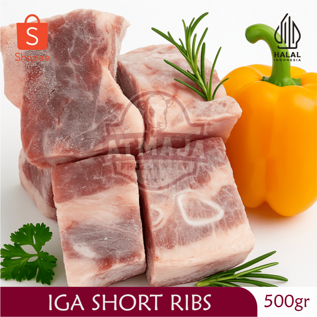 

Iga Sapi Potong 5cm Short Ribs Cocok Untuk Olahan Iga Bakar & Sop Spesial (Atmaja)