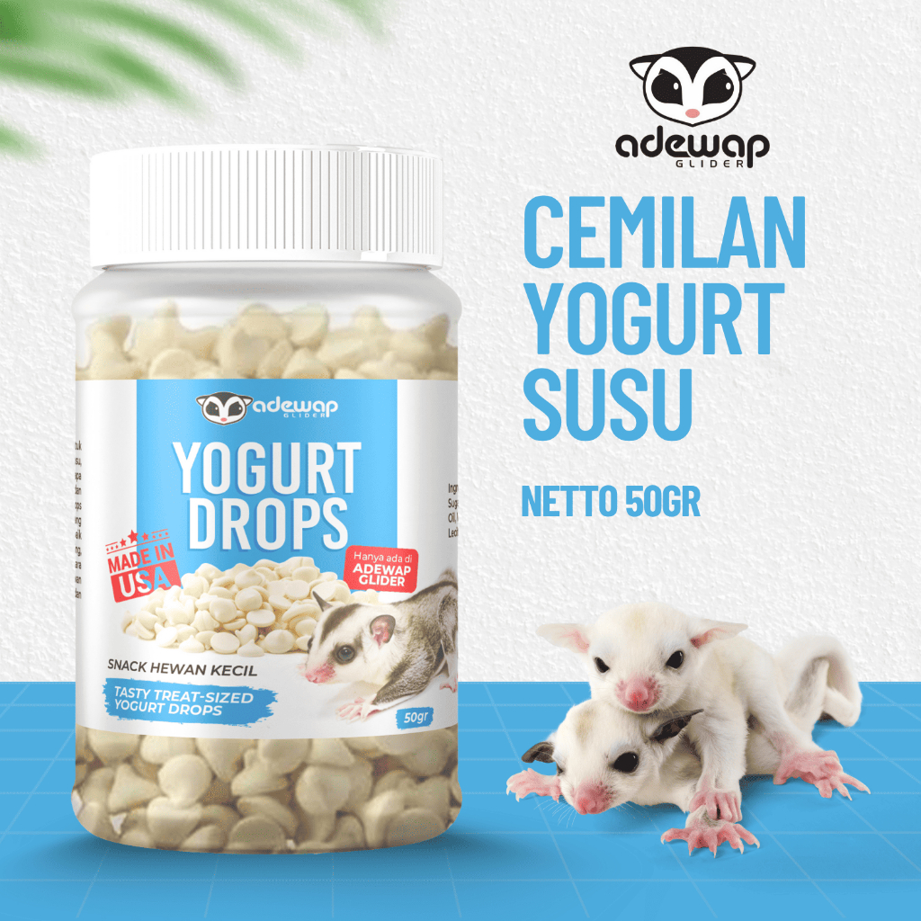 ADEWAP GLIDER Yogurt Drop Sugar Glider Snack Susu Sugar Glider