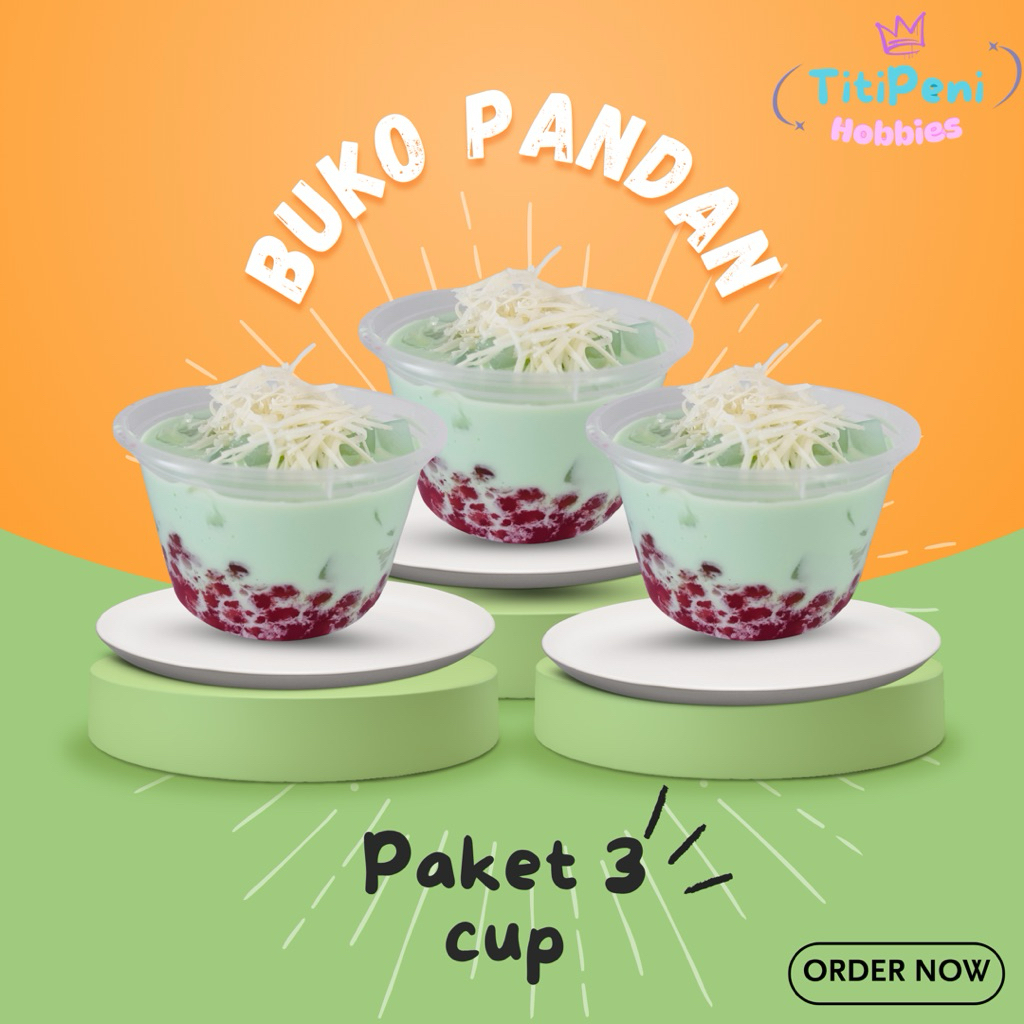 

Buko Pandan 300ml, Buko Pandan Creamy, Buko Pandan Cup, Buko Pandan Viral, dessert