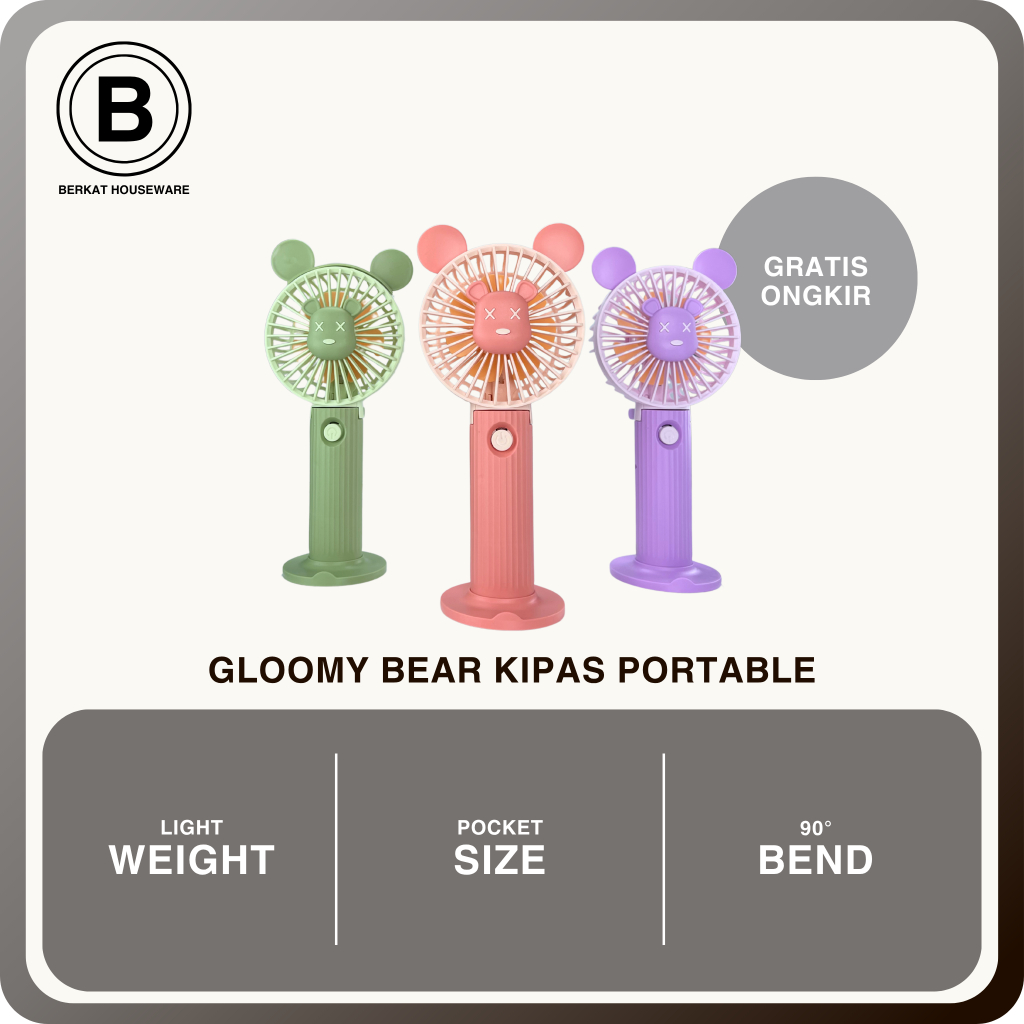 Gloomy Bear Kipas Portable Gloomy Bear Portable Fan GH-127