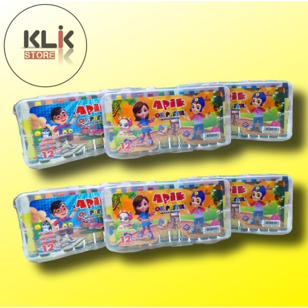 

Crayon 12 Warna Apik / Oil Pastel 12 Color / Krayon Besar