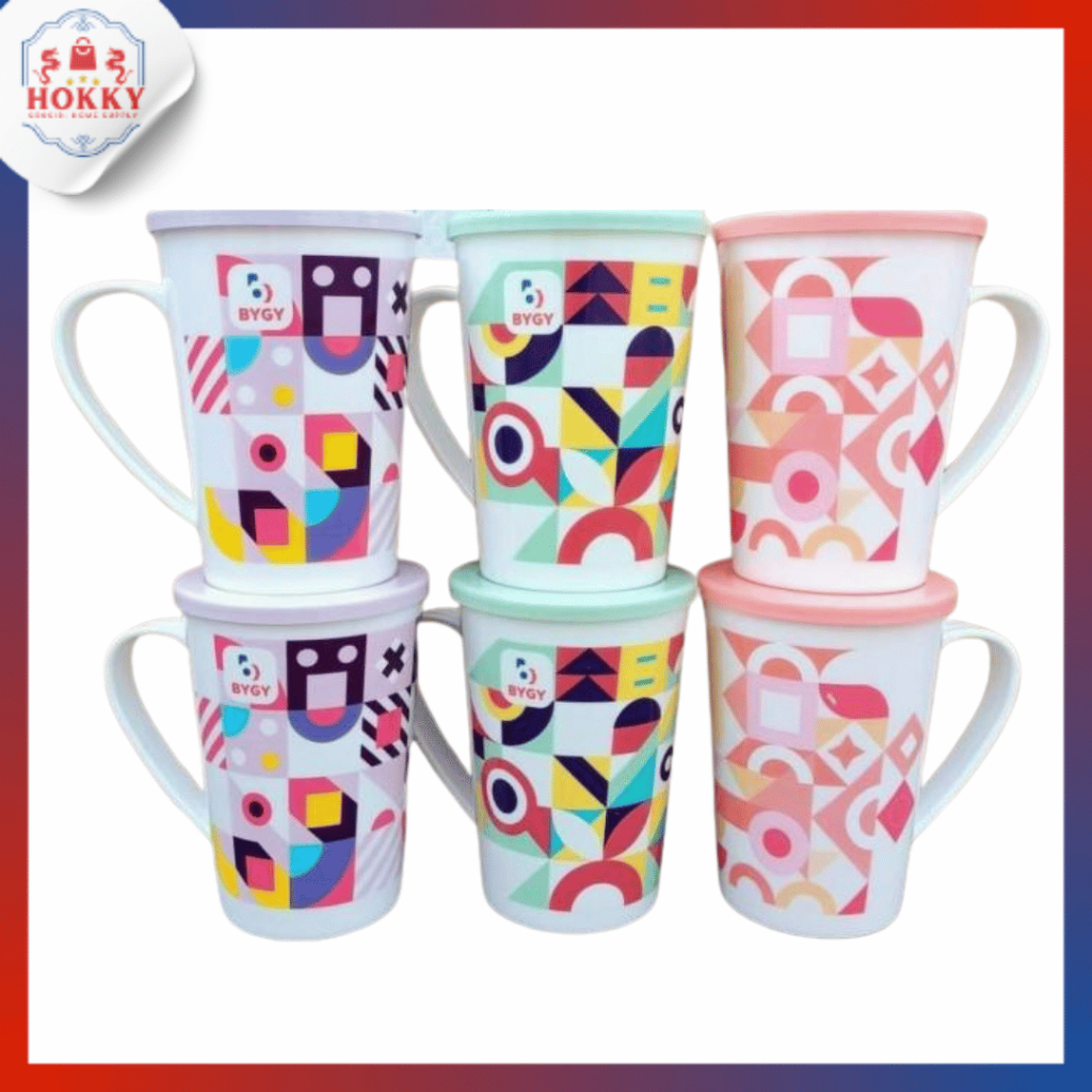 PESCARA GELAS TUTUP / CANGKIR GELAS PLASTIK MOTIF AESTHETIC 500 ML