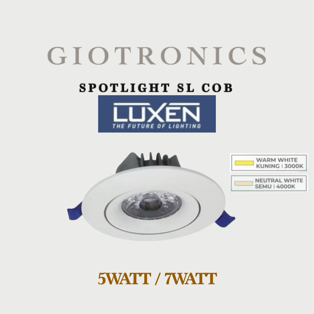 Spotlight COB Luxen 5Watt / 7Watt / 12Watt Warmwhite 3000K / Natural white 4000K sorot led