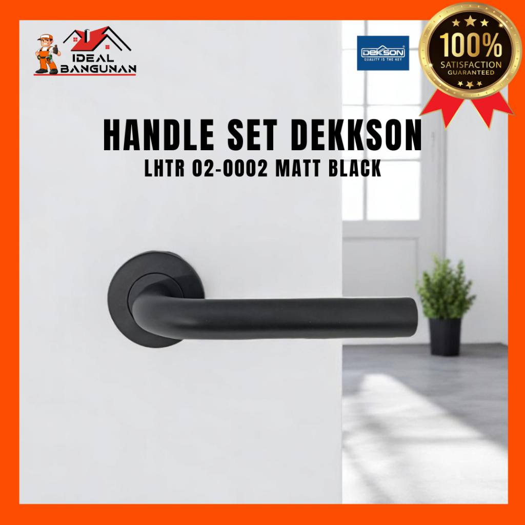 HANDLE SET DEKKSON LHTR 02-0002 MATT BLACK | HANDLE SET HITAM MINIMALIS MERK DEKKSON