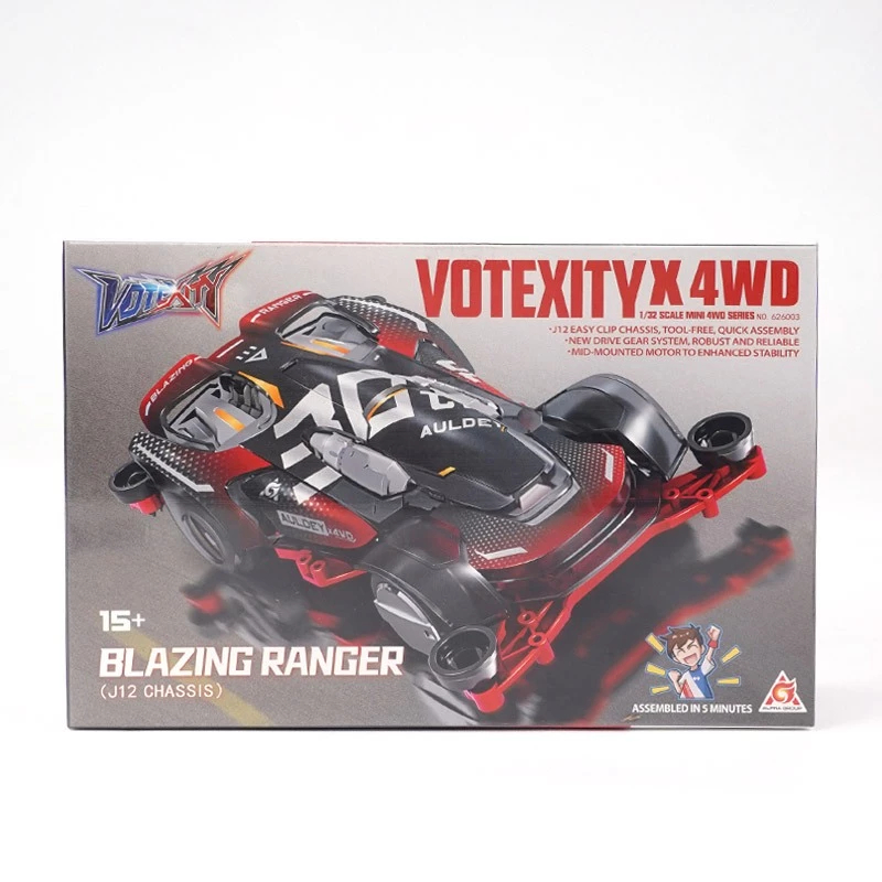Auldey Mainan Tamiya Votexity x 4WD J12 Chassis - Mobil Tamiya Rakit DIY Blazing Ranger