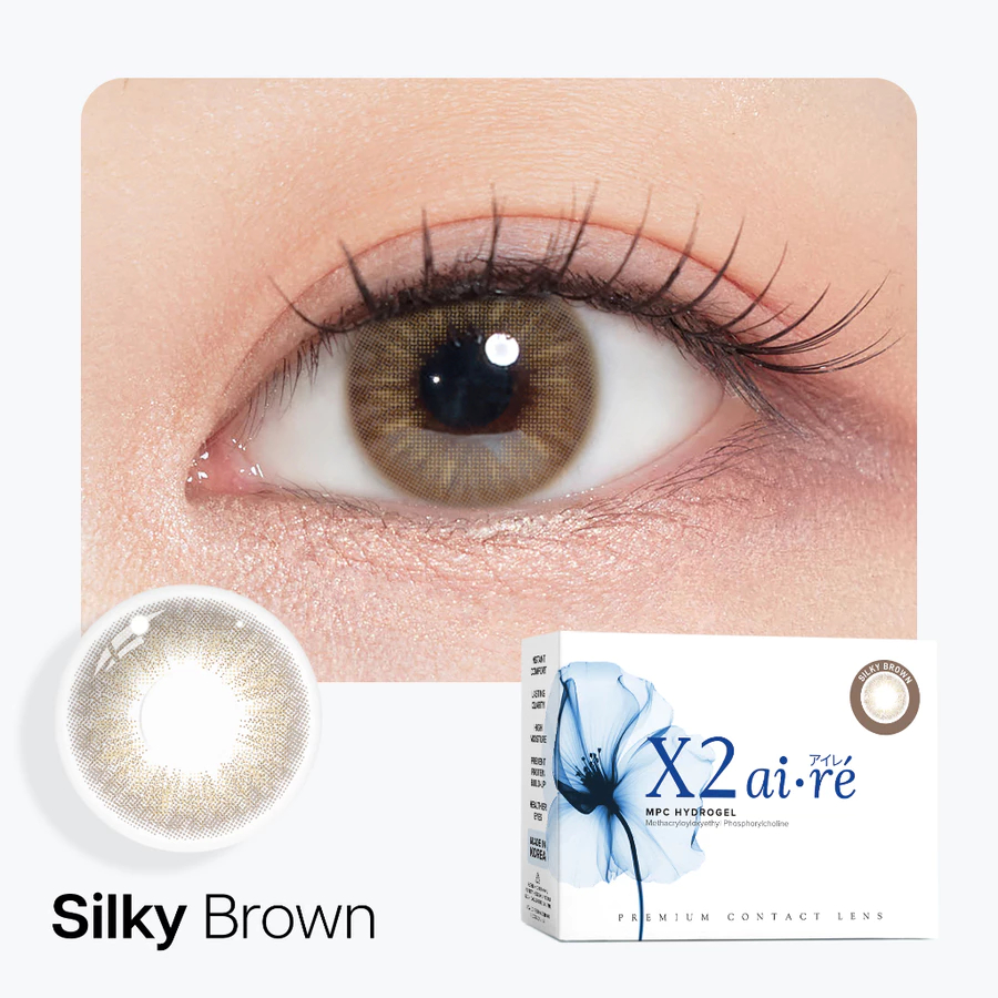 Softlens X2 Aire Warna Silky Brown - Softlens Brown Recommendation
