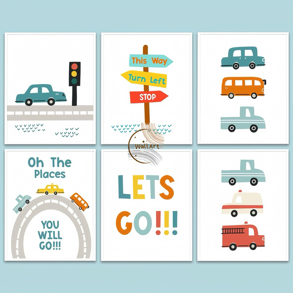 Hiasan Dinding Kamar Anak 20x30cm Pajangan Dinding Kamar Anak Laki-Laki Aesthetic Modern