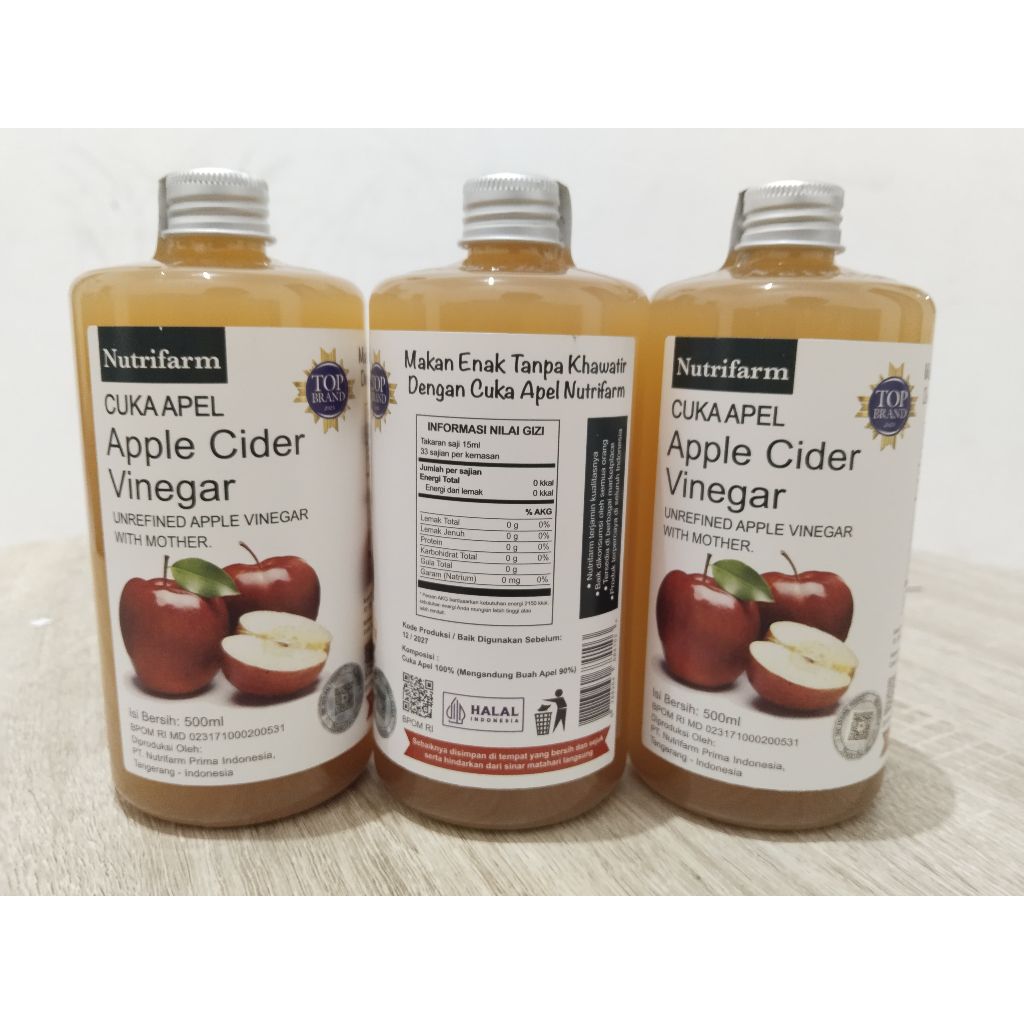 

Cuka Apel Nutrifarm / Apple Cider Vinegar / Cuka Apel Original Organik / Cuka Apel With Mother