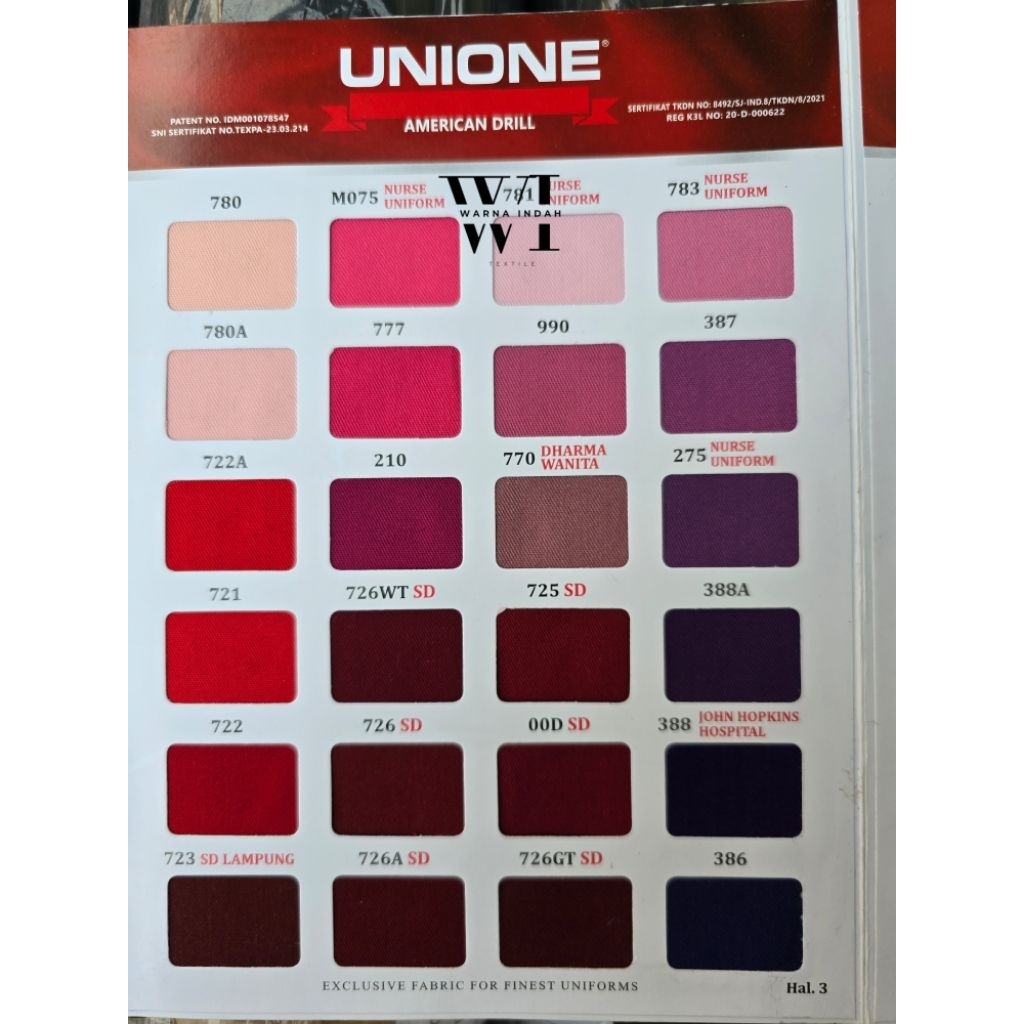 KAIN SERAGAM UNIONE METERAN (HARGA PER 0,5 METER) part 3