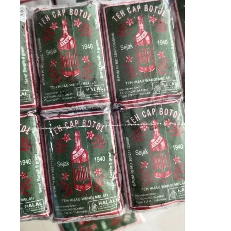 

GROSIR TEH BOTOL HIJAU TUBRUK 8 GRAM 1 SLOP ISI 50